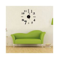 Numbers And Words Acrylic Wall Clock - Black