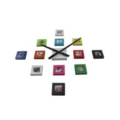 12 Photo Wall Clock &Amp; Photo Frame - Multicolor