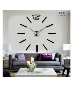 Large Fancy Wall Clock - Black - Image 2