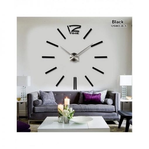 Large Fancy Wall Clock - Black