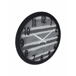 Fabric Texture King Snake Wall Clock - Black &Amp; White