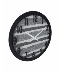 Fabric Texture  King Snake Wall Clock - Black &Amp; White - Image 2
