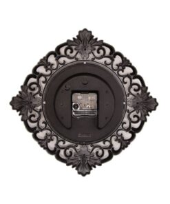 Floral Pattern Wall Clock With Bronze Finish - 12X12 Inch - Image 2