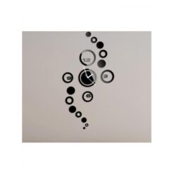 Modern Design Luxury Mirror Wall Clock - Black