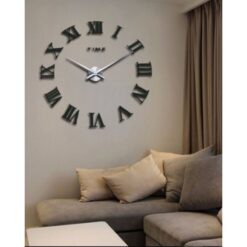 Acrylic Roman Wall Clock - Black