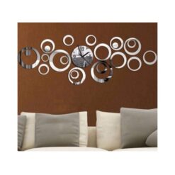 3D Wall Clock European Design - Silver