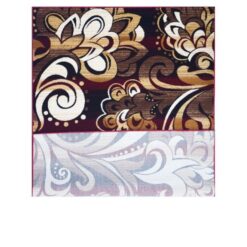 Brown &Amp; Maroon Polypropylene Persian Rug - 4X6 Ft