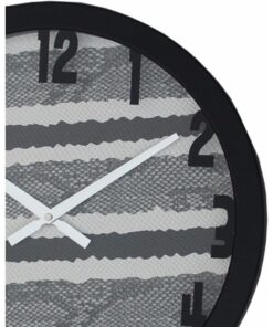 Fabric Texture  King Snake Wall Clock - Black &Amp; White - Image 3