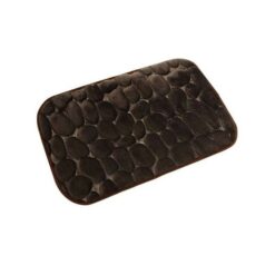 Pack Of 2 - 3D Cobblestone Entrance Mats - Brown &Amp; Golden
