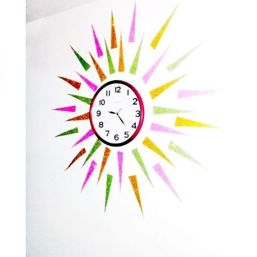 Glitter Wall Clock Decor No 10077 With Wall Clock