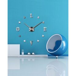 3D Love Mirror Effect Wall Clock