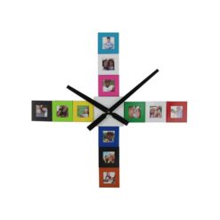 12 Photo Wall Clock &Amp; Photo Frame - Multicolor