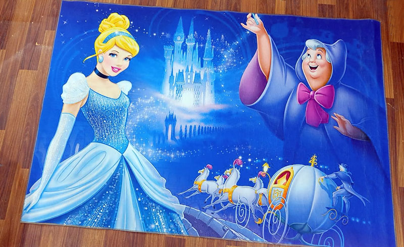 3D Printed Carpet For Kid’s Bedroom – Cinderella – 3 X 5 Feet