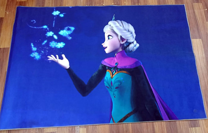 3D Printed Carpet For Kid’s Bedroom – Frozen  3 X 5 Feet