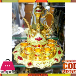 Arabic Turkish Coffee Cups Gawa Set of 8 Golden - Zam Zam Water Set