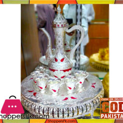 Arabic Turkish Coffee Cups Gawa Set of 8 Silver A1 - Zam Zam Water Set