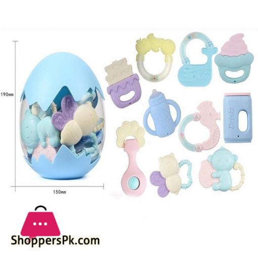 Baby Infant Rattle Teether Set Egg SD0