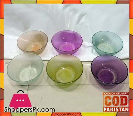 Colorful Glass Small Bowl Set Six Pieces