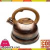Copper Finish Stainless Steel Whistling Tea Kettle 3 Litre