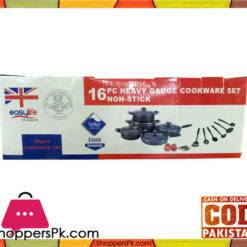 Easylife 16 Pieces Heavy Gauge Cookware Non Stick Set