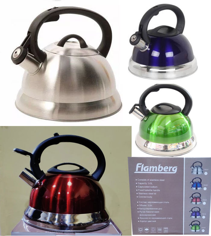 Full Stainless Steel Whistling Tea Kettle 3 Litre 4 Full Stainless Steel Whistling Tea Kettle 3 Litre