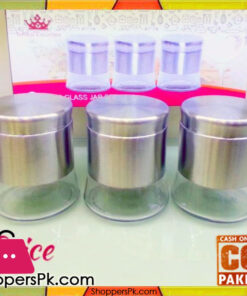 Imperial Collection 3 Pieces Glass Jar Set