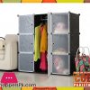 Intelligent Plastic Portable Cube Cabinet 9 Cube with Cloth Hanging