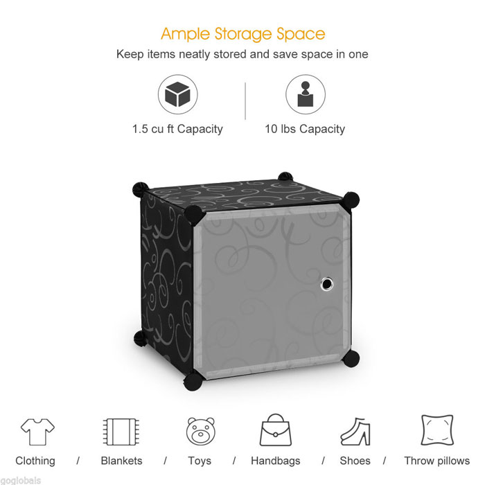 Intelligent Plastic Portable Cube Cabinet Multi Usage