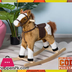 Kid Plush Rocking Horse Ride on Toy Pony with Realistic Sound Medium