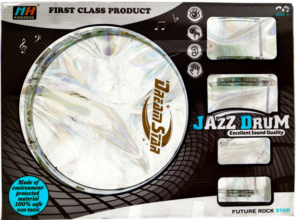 Kingmeda Dream Star Jazz Drum Set For Kid - Black 4 Kingmeda Dream Star Jazz Drum Set For Kid - Black