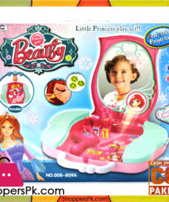 Llittle Princess Beauty Play Set Toy Portable Suitcase Girl Make up with Mirror 008-809A