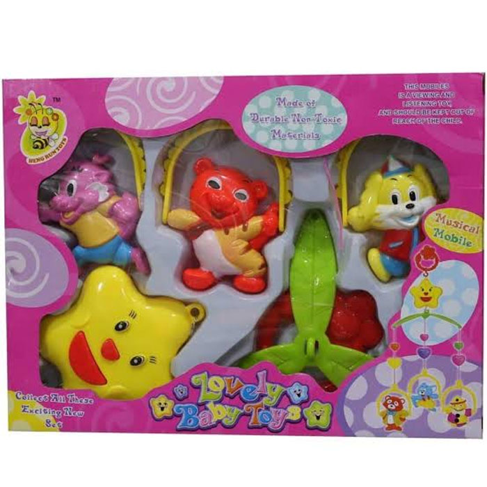 Musical Carousel For A Baby Bed With 3 Animals