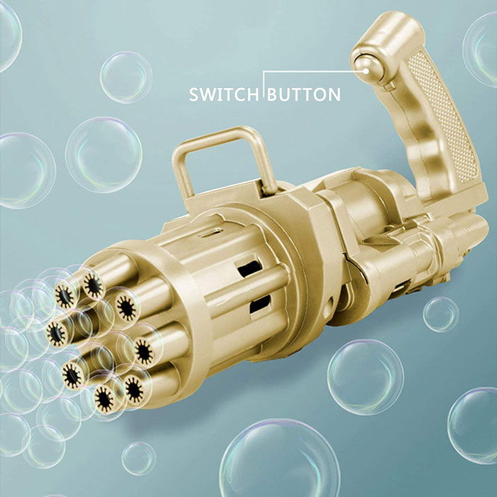 Machine Gun Automatic Bubble Machine Electric Bubble Toy Gun
