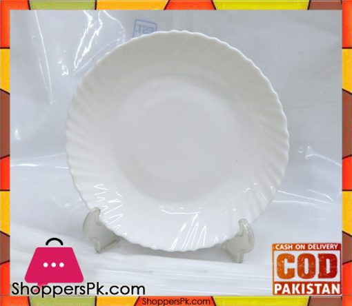 Marble Carter Plate 7.5 Inch Six Pieces White