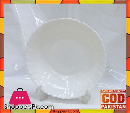 Marble Soup Plate 7.5 Inch Six Pieces White