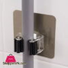 Multifunction Broom Mop Hook Pole Holder Spring Clip Design