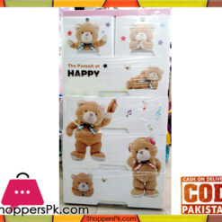 Plastic Drawers Cabinet Soft Bear Print