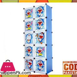 Portable 10 Cubes Cabinet Doraemon