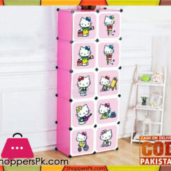 Portable 10 Cubes Cabinet Hello Kitty