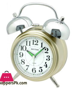CRA845NR18 Rhythm Value Added Melody and Bell Snooze Light Silky Move Alarm Clock 13x19x7cm