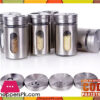 Spice Jar Shaker Glass With Steel Cover 6 Pcs