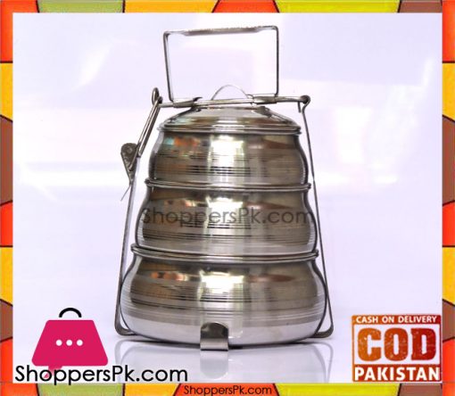 Stainless Steel Indian Three Steps Lunchbox