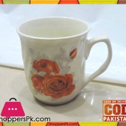 Tea Cup Orange Flower Print Six Pieces Set