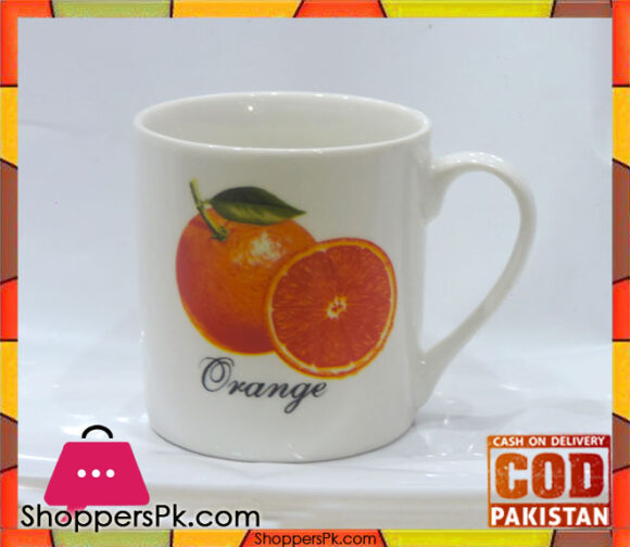 Tea Cup Orange Print Six Pieces Set in Pakistan