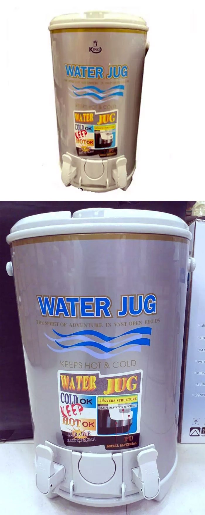 Water Cooler 16 Litre Grey &Amp; Golden Color Aluminium Inner Imported Cooler