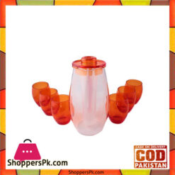 Acrylic Water Set - 7 Pieces - Orange - BH0060AC