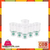 Acrylic Square Base Crystal Tumbler - Set 6 Pieces - Green - BH0015AC