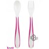 Set of Spoon & Fork for Kids - White & Pink