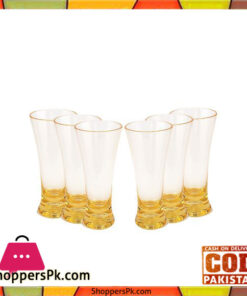 Acrylic Tumbler Set - 6 Pieces - Yellow - BH0138AC