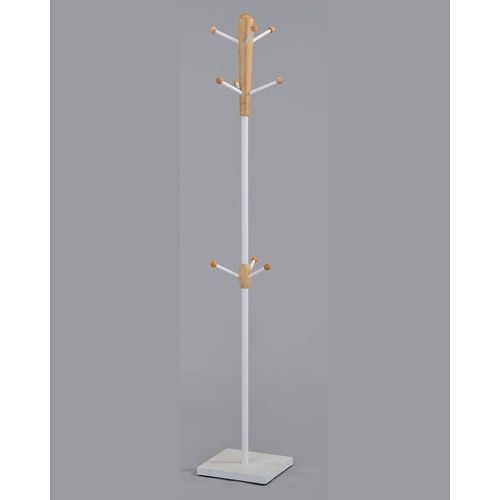Steel Clothes Stand - White & Brown